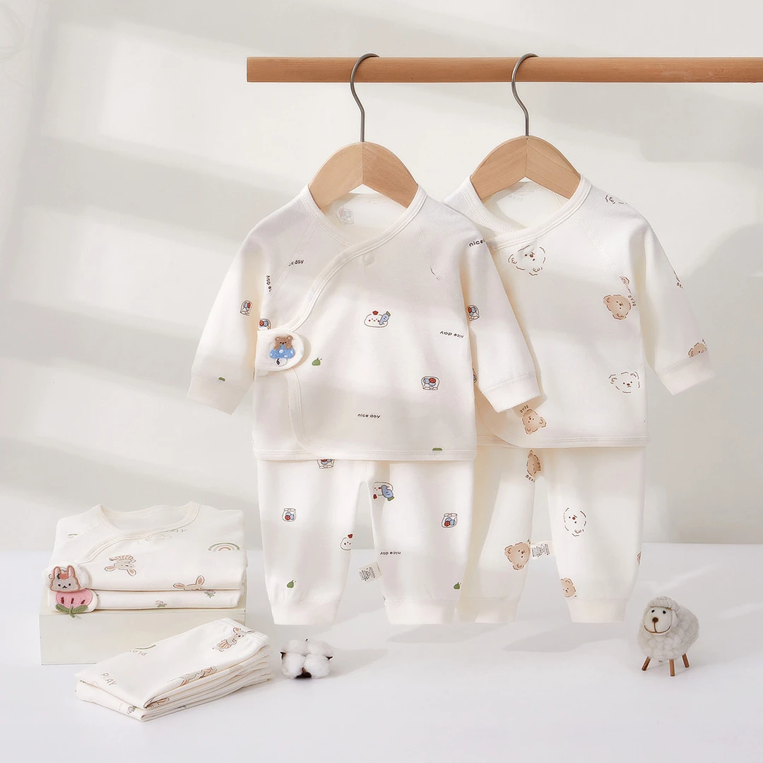 婴幼儿衣服秋装分体纯棉春秋和尚服新生婴儿秋季初生宝宝秋衣套装