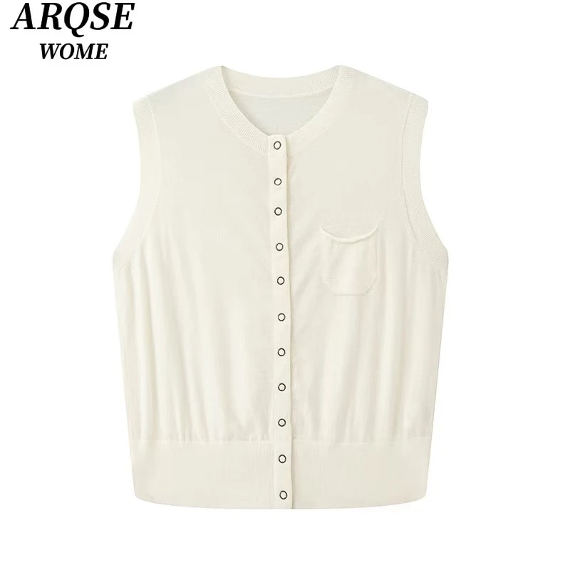 【针织衫】【商场同款】2025夏秋季新品款时尚百搭无袖针织衫上衣3047