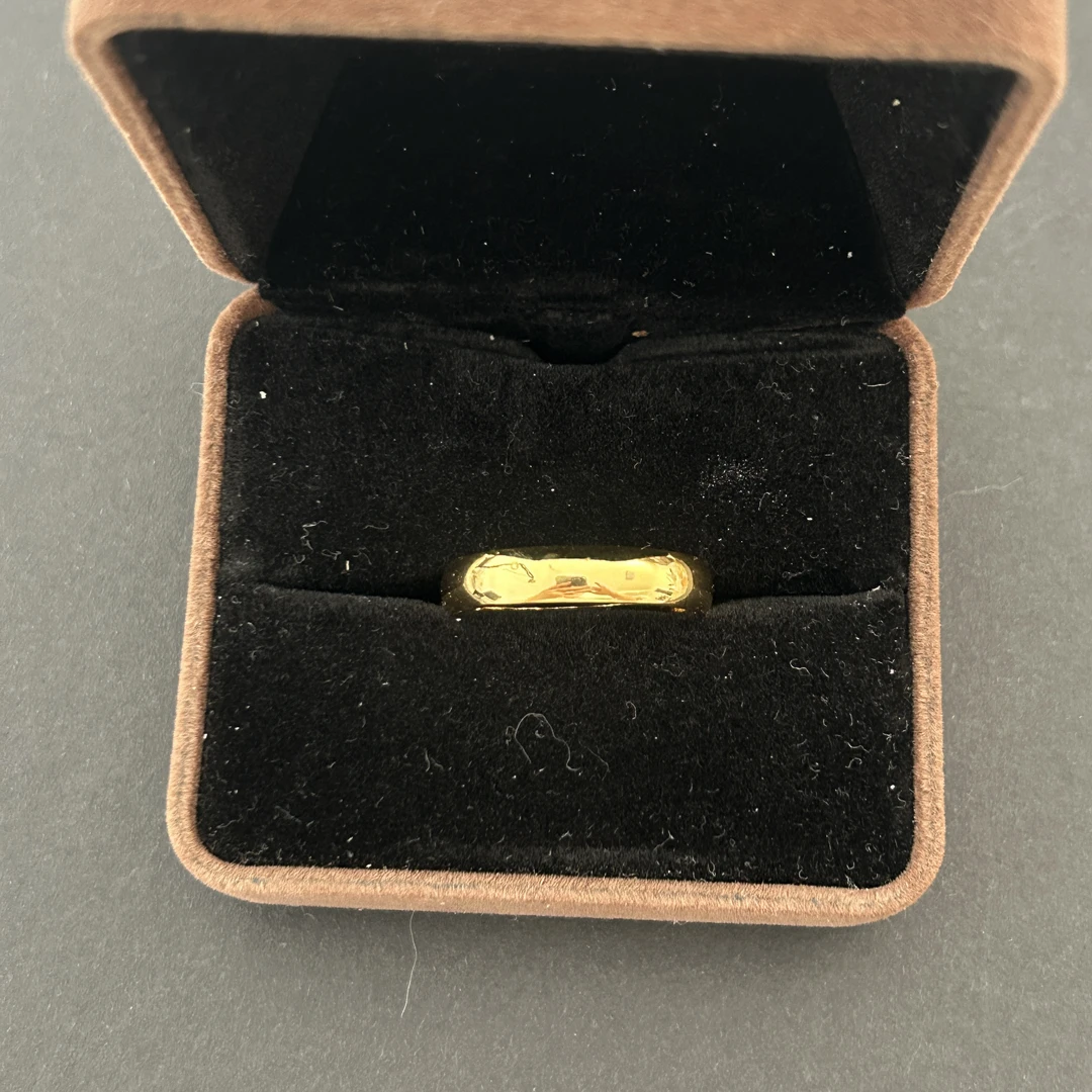 S1031手工金色气质轻奢时尚百搭复古素款可调节戒指