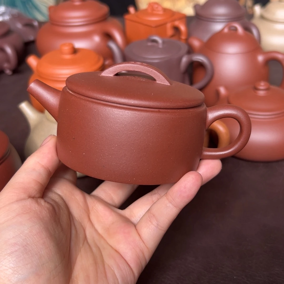 茶壶紫砂紫泥汉瓦150毫升