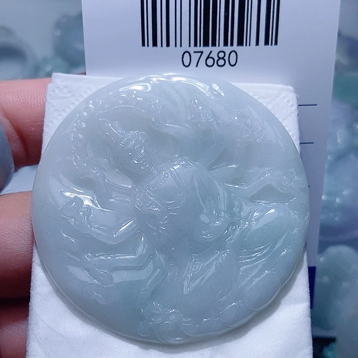翡翠未镶嵌颈饰天光墟翡翠市场现金代购