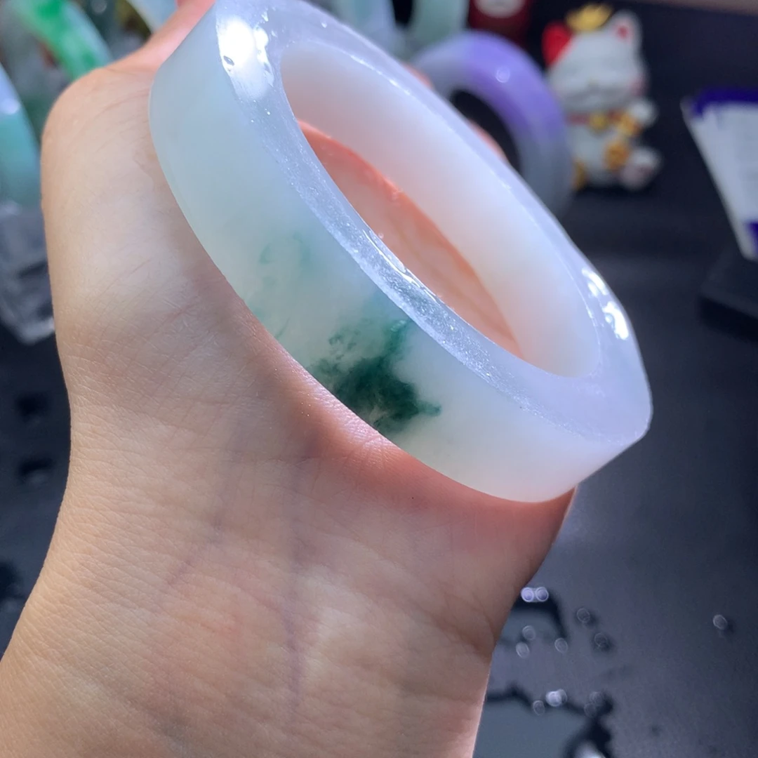 定制翡翠手镯56-61正圈未镶嵌