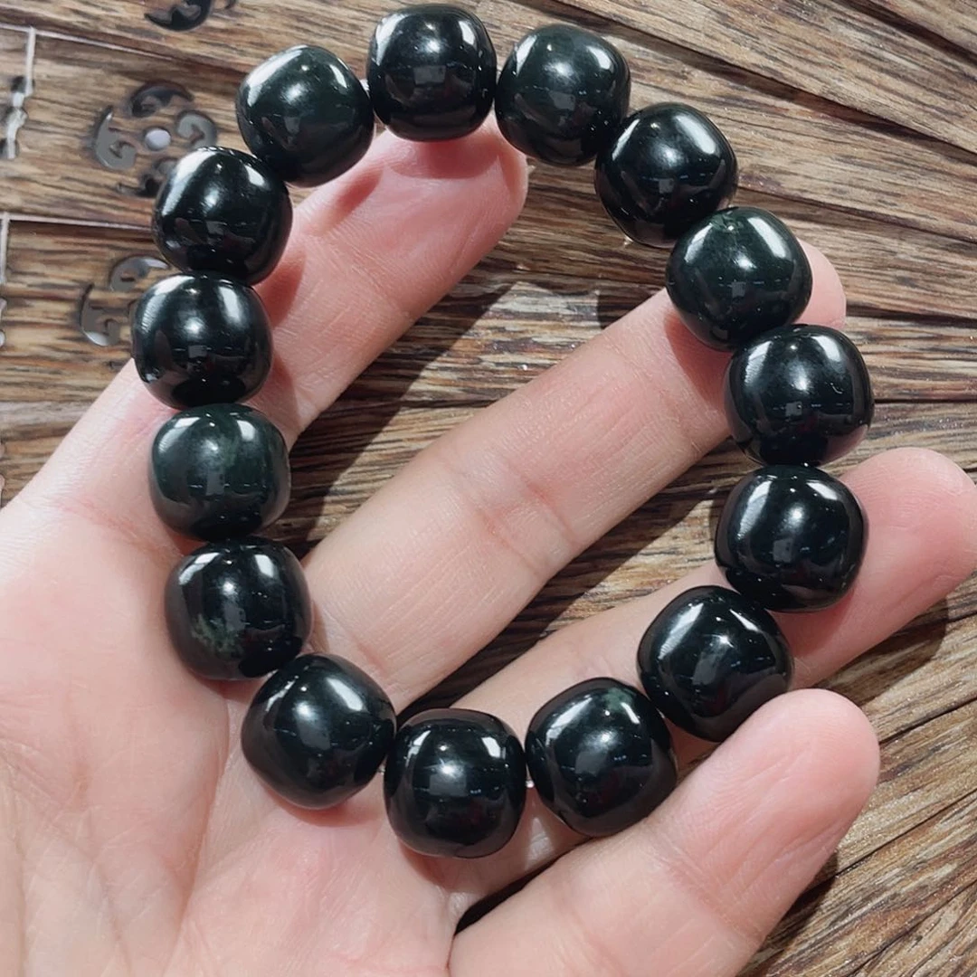 和田玉手串未镶嵌塔13.14老型