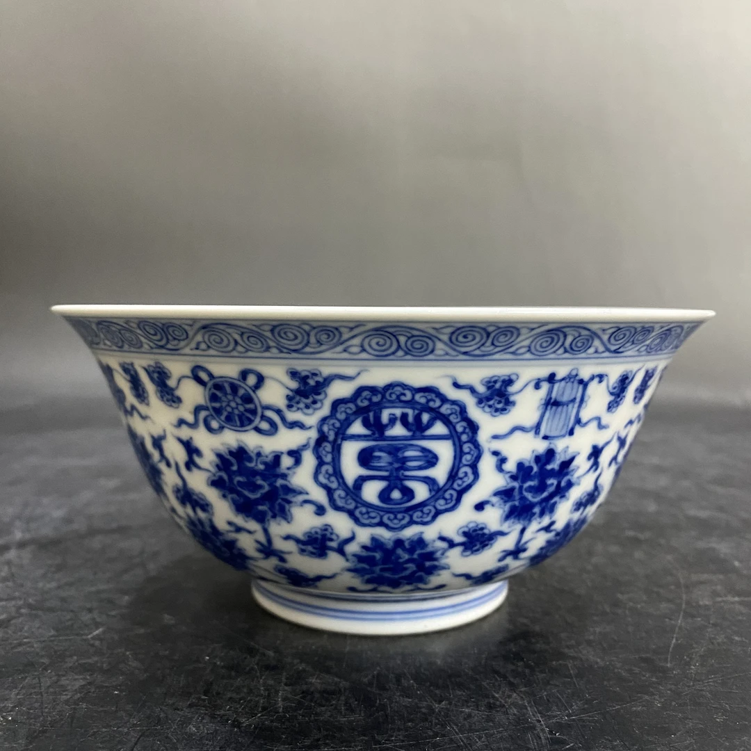 229 青花万寿无疆碗