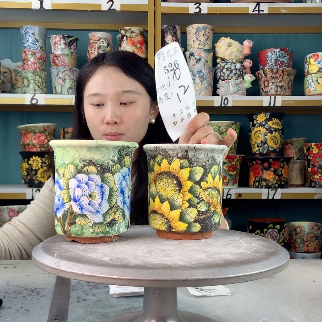 陶景德镇手工花盆526