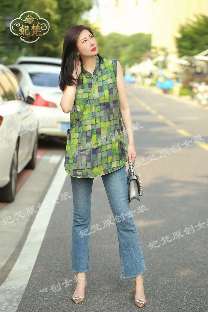 【棋盘格】百搭宽松爆款新中式女装新款时尚