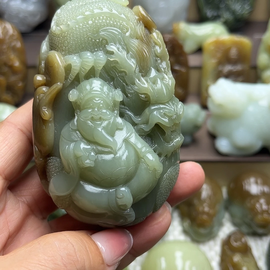 和田玉未镶嵌挂件