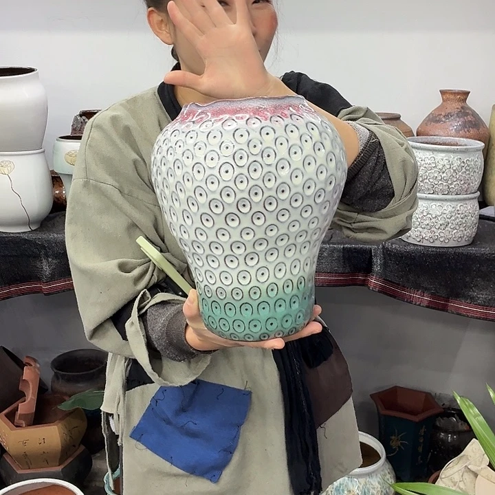 13×27 -粗陶花盆有孔-买买买