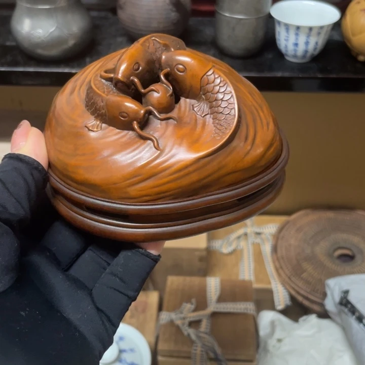 木质木中古工艺品摆件