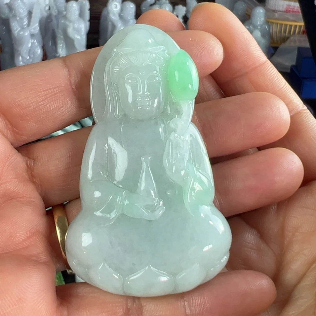 翡翠未镶嵌手镯天然翡翠挂件