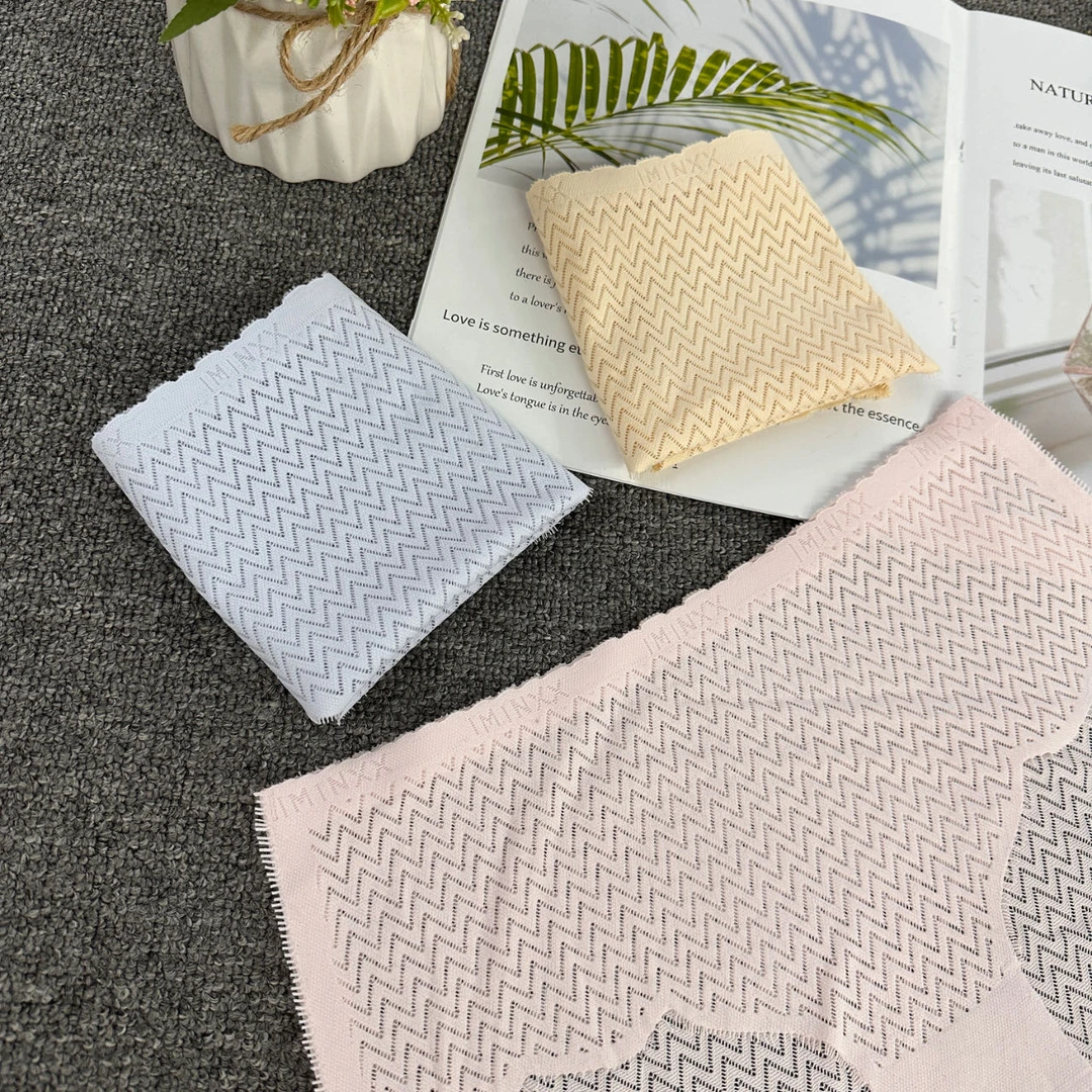 0937#新款中高腰网格透气日系学生女性莫达尔舒适三角裤季