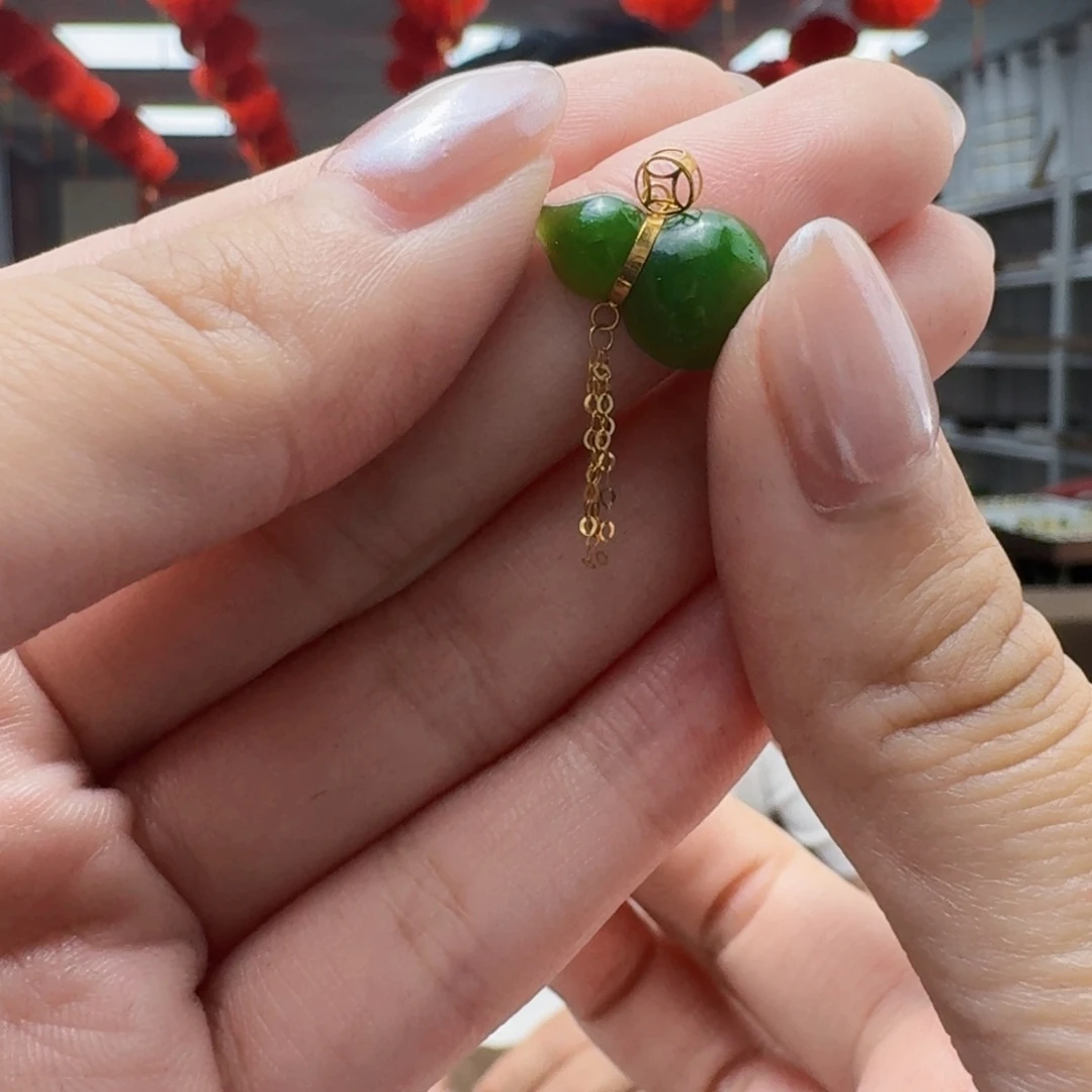 和田玉18K金镶嵌颈饰多样性发货 拍一发一