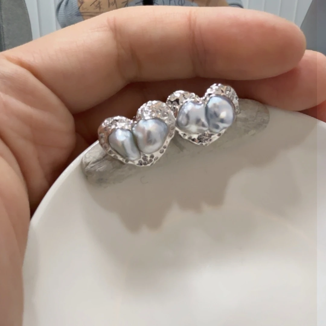 海水珍珠耳饰银S925镶嵌T**y