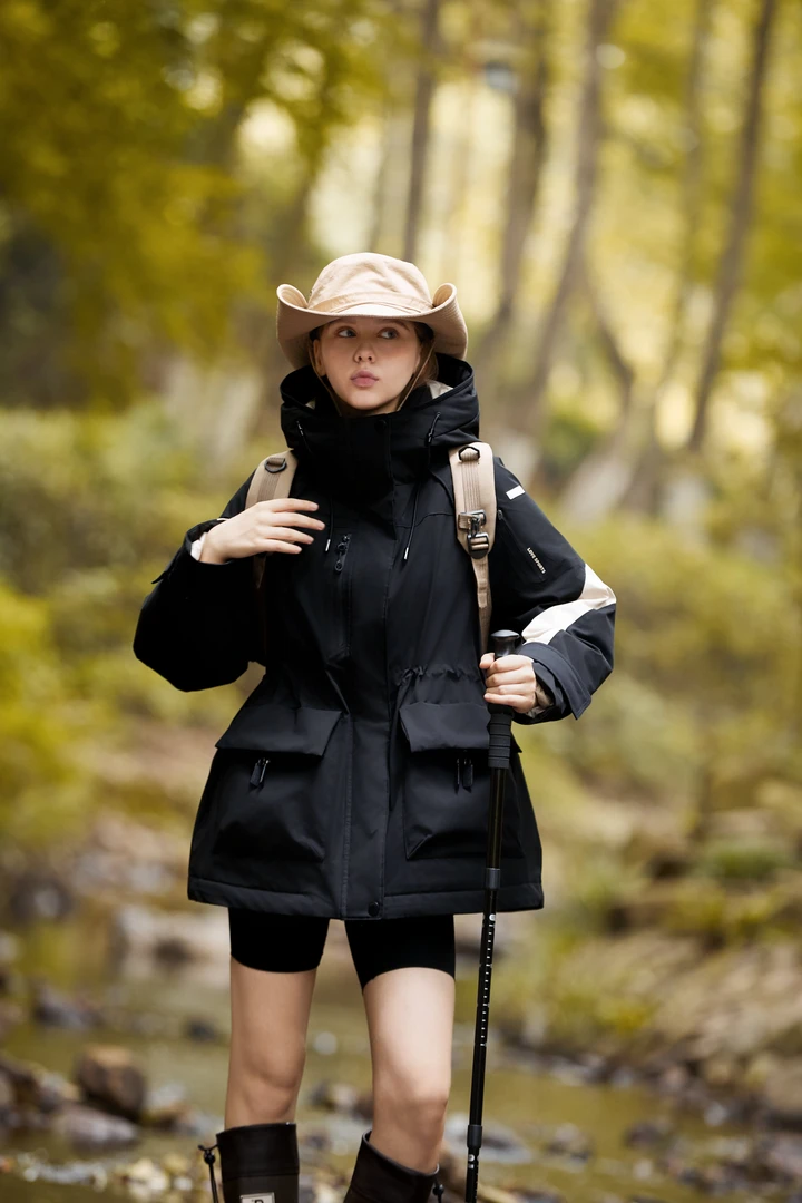 航睿服饰 羽绒服女中长款冬季新款设计感白鸭绒外套潮#88027