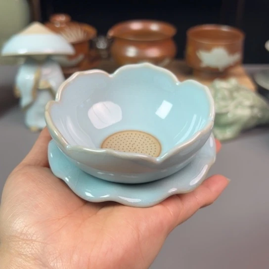 摆件莲花茶漏不带礼盒