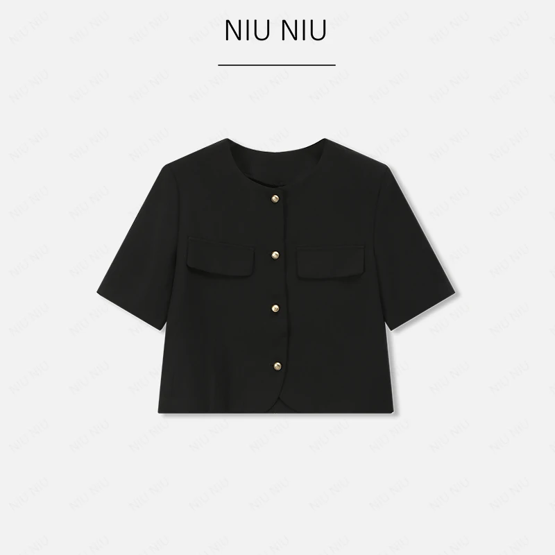 NiuNiu 意大利进口冰感纱夏季短袖版上衣DYQQ-78082