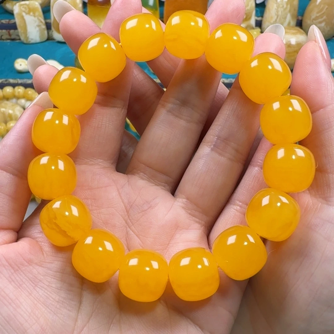 琥珀未镶嵌手链同料