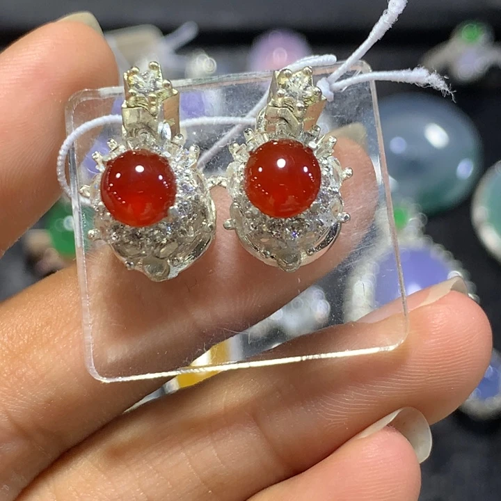 未镶嵌翡翠耳饰天然翡翠戒面