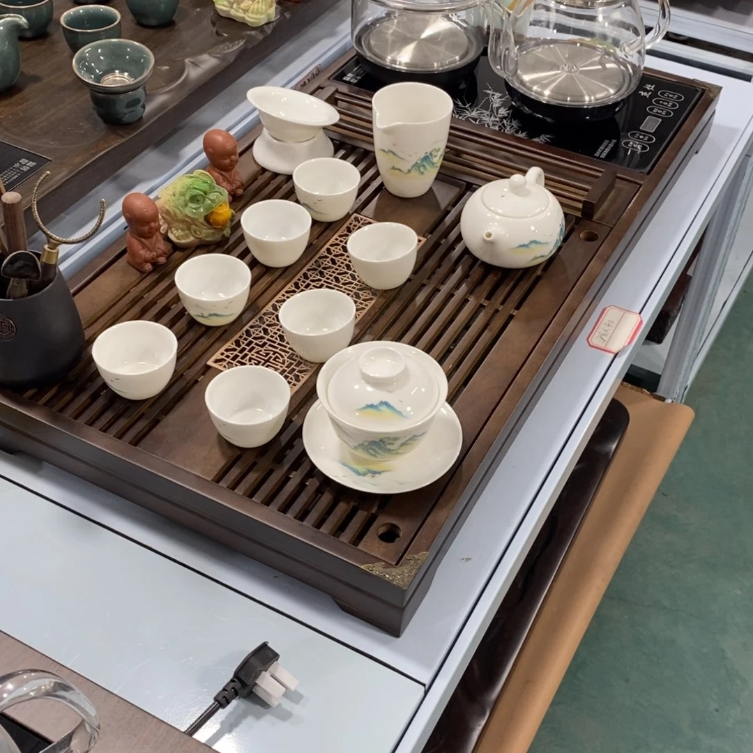 实木茶盘茶具套装家用
