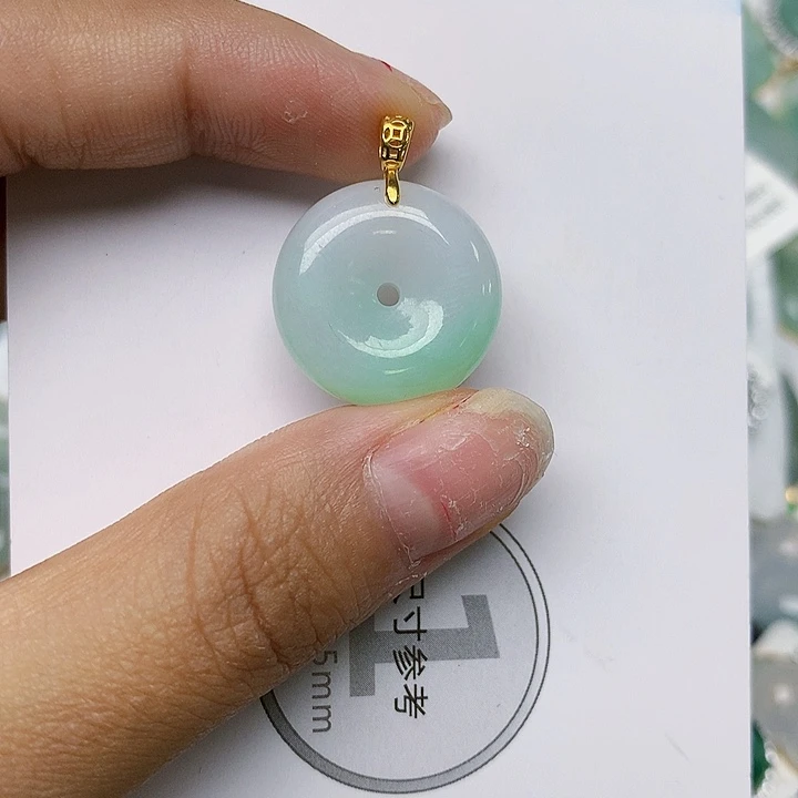 颈饰银S925镶嵌翡翠天然翡翠