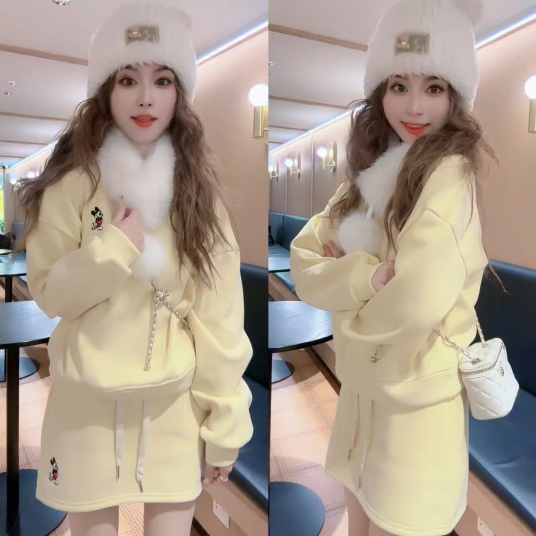 【月月专享】元气冬日 刺绣卫衣+半身裙两件套套装XXJ-YG001002