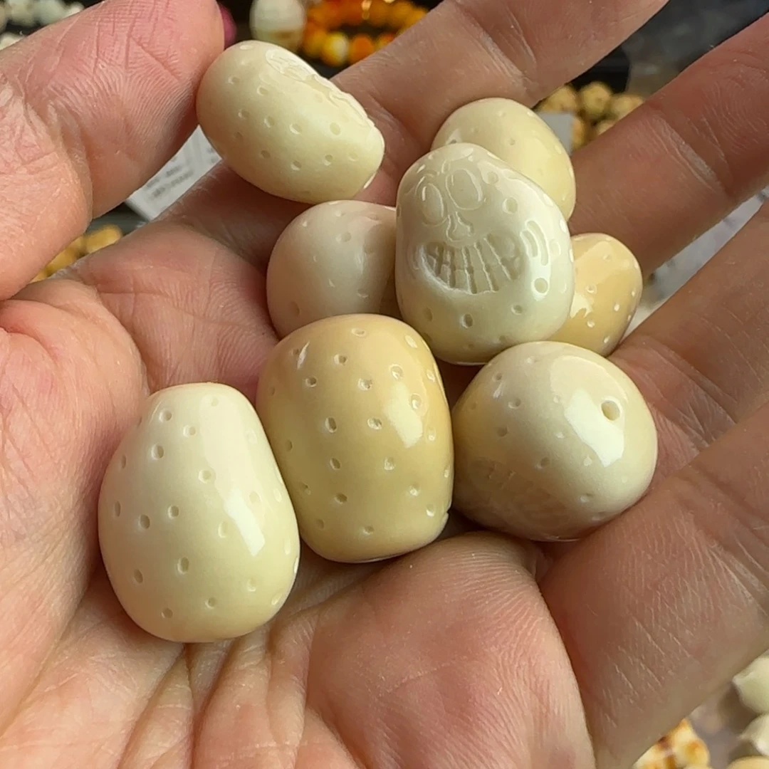 菩提根/象牙果手串瑕疵鸭梨8颗