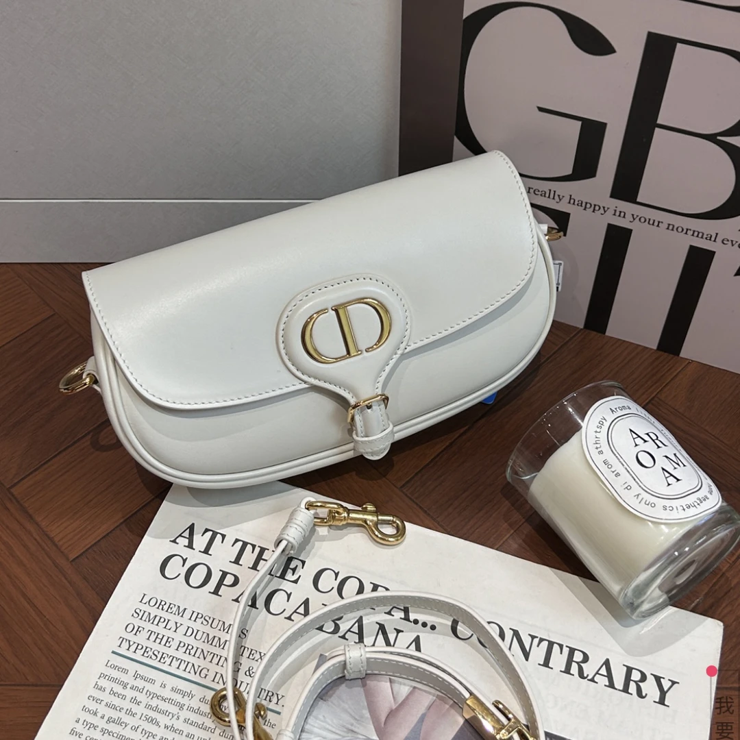 99新 DIOR/迪奥 bobby 迷你 白金 新月包 单肩包斜挎包