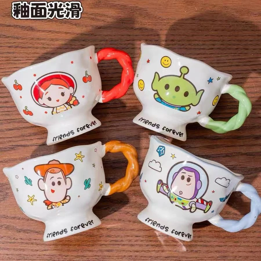 玩具总动员陶瓷马克杯麻花杯情侣水杯女生日礼物咖啡早餐杯子家用