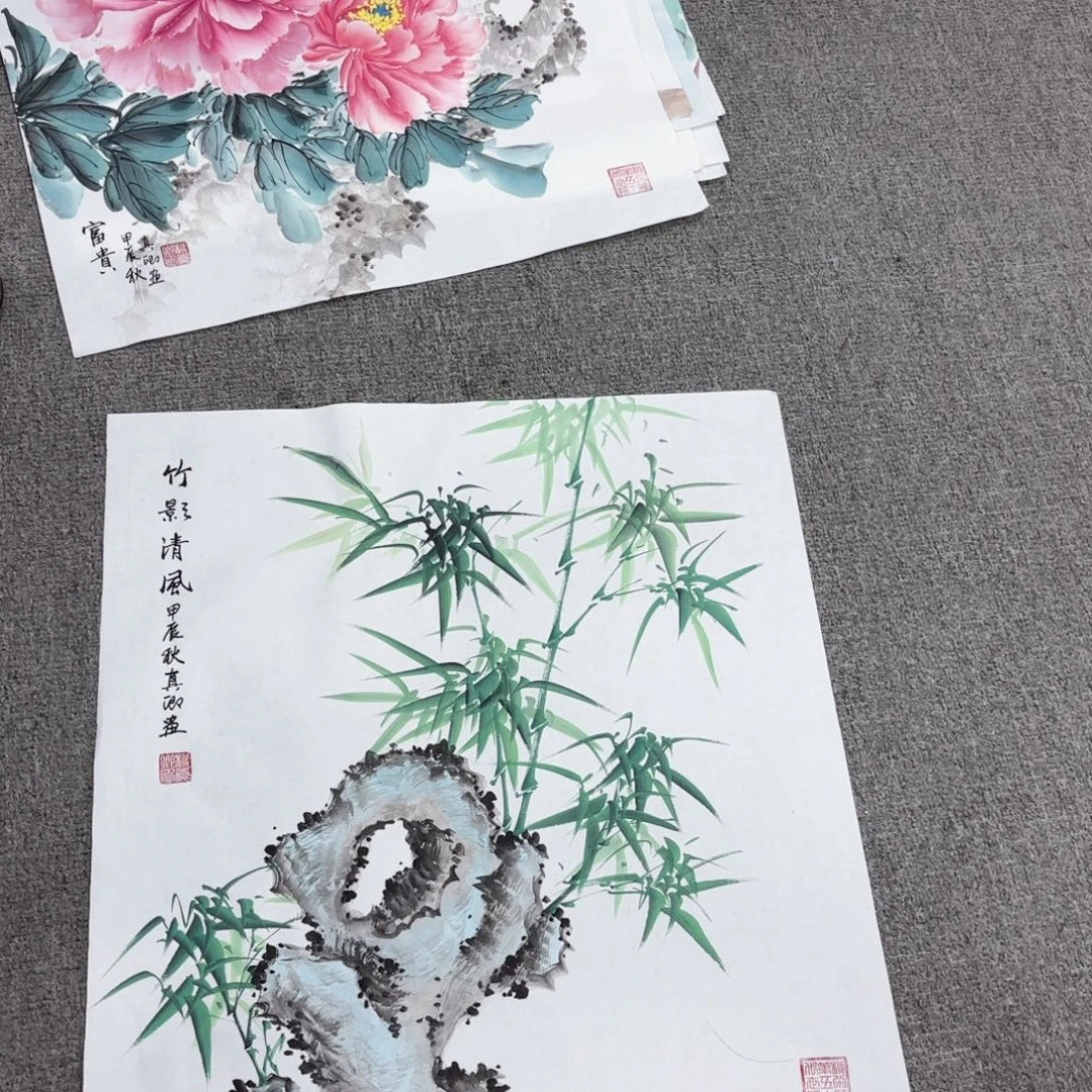 国画国画作品多次