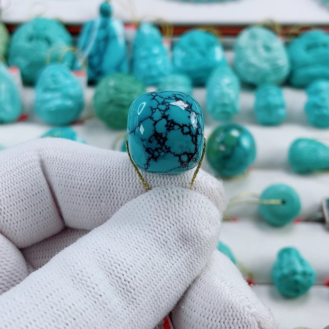 绿松石未镶嵌车挂直径17.8