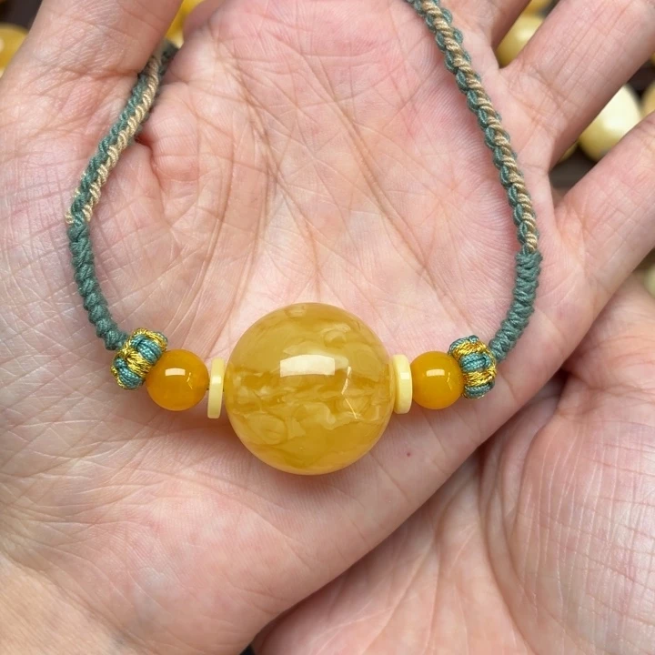 裸石蜜蜡未镶嵌23+蜜蜡锁骨链