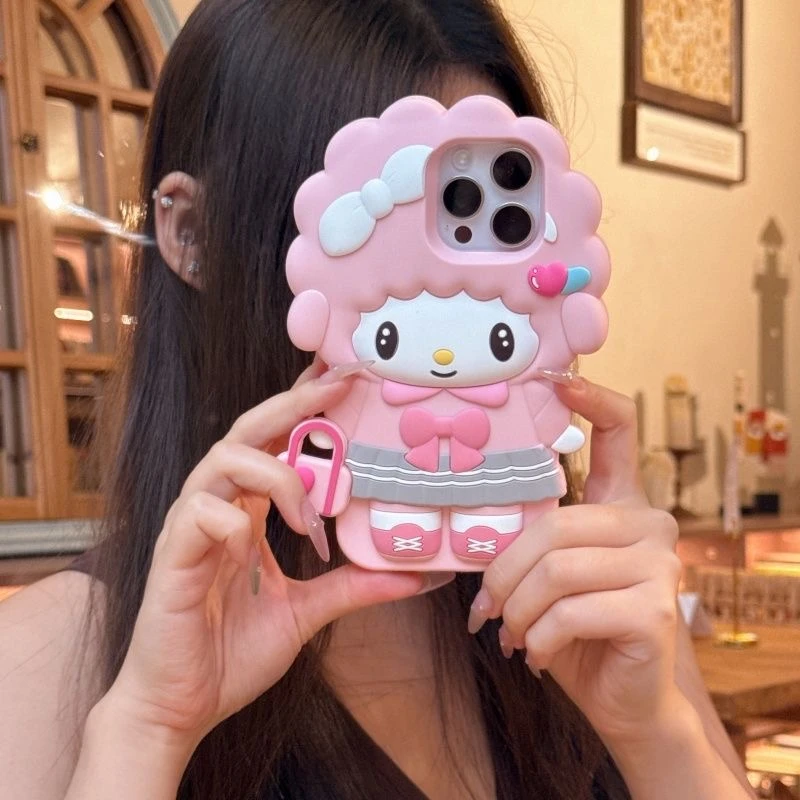 【苹果】卡通立体可爱小羊硅胶手机壳适用iphone16promax软15