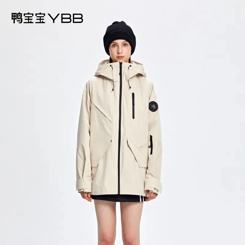 户外运动可拆卸两件套鹅绒羽绒服女设计感夹克外套防风MX011