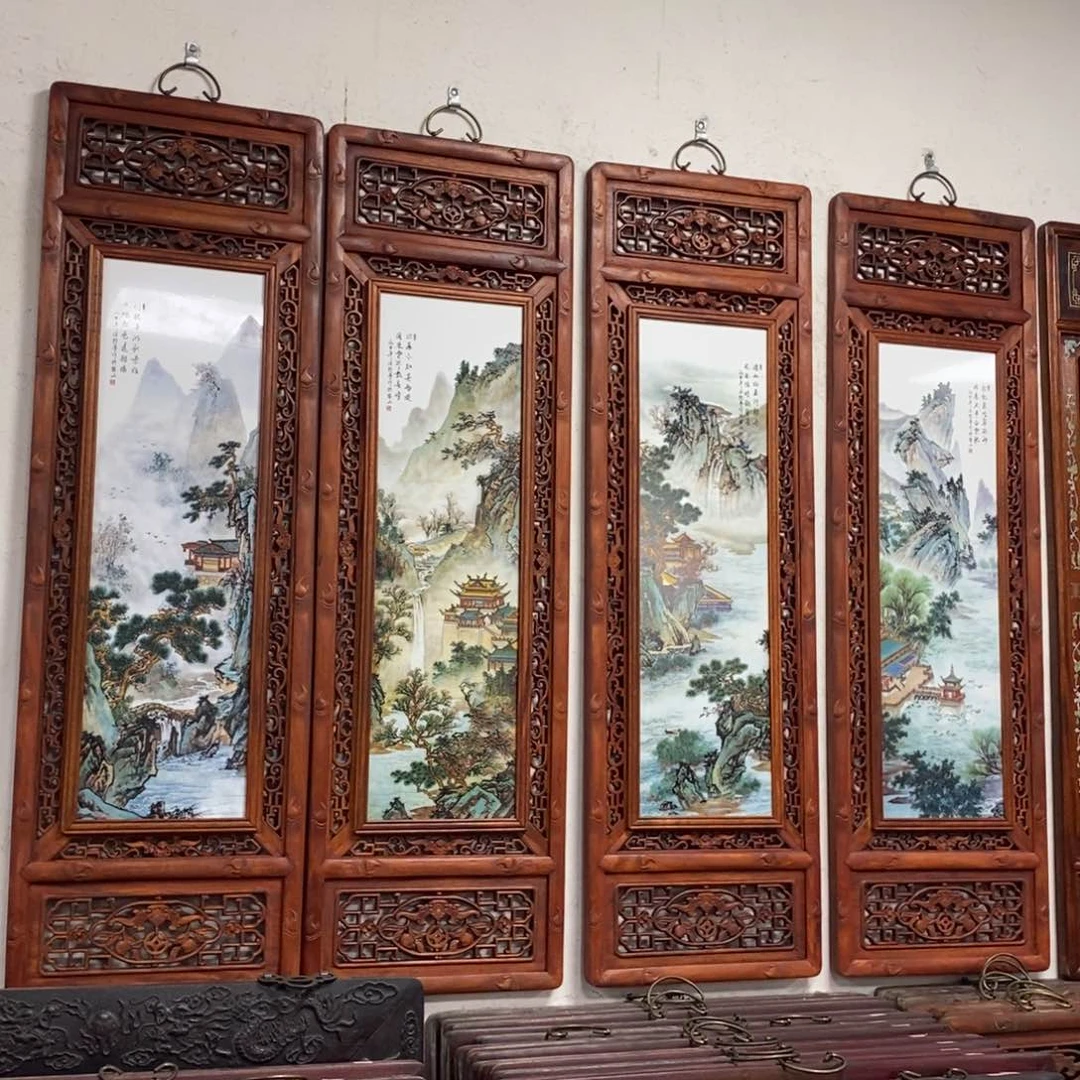 瓷片120*36*4 景德镇瓷板画柴窑烧制