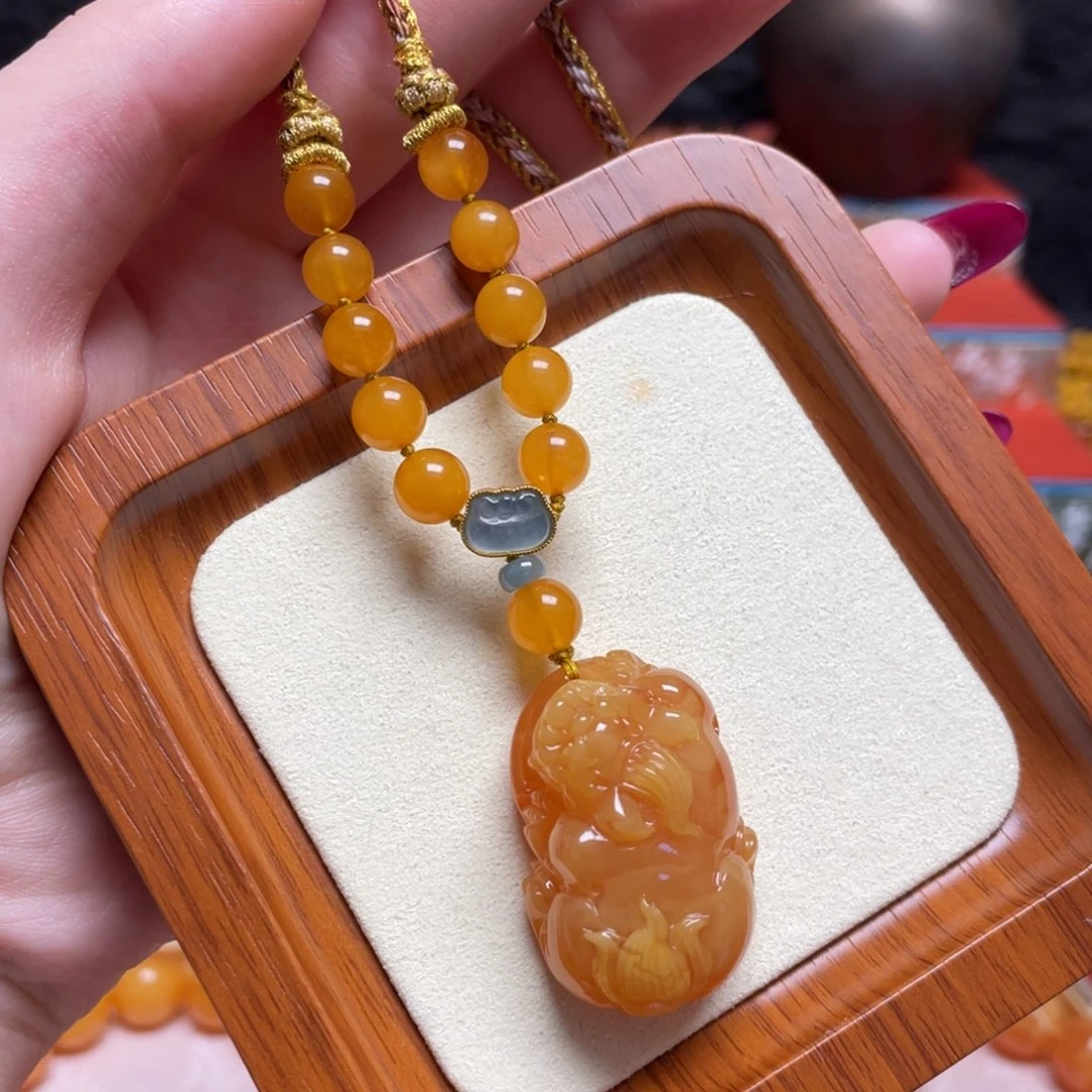 蜜蜡颈饰未镶嵌项链