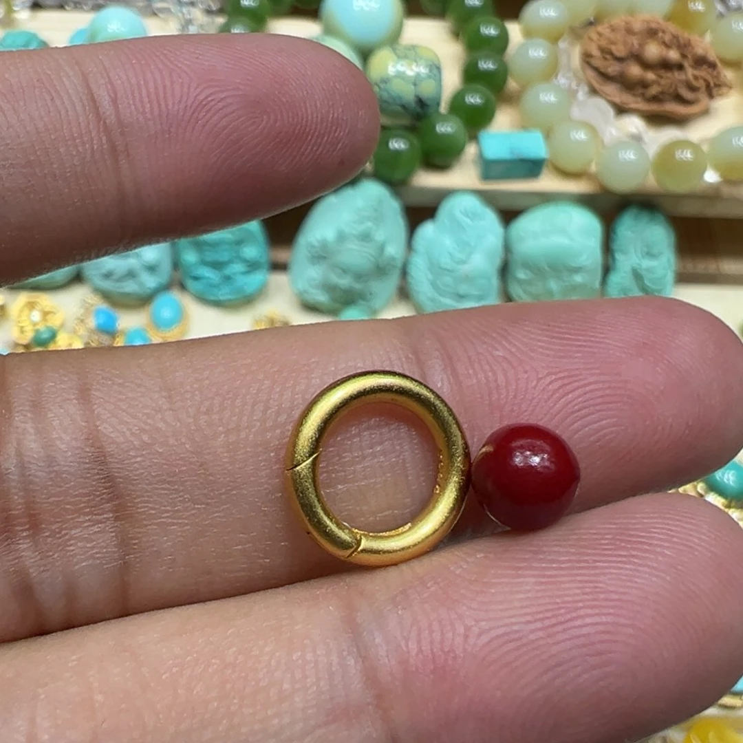 南红玛瑙银S925镀金镶嵌颈饰