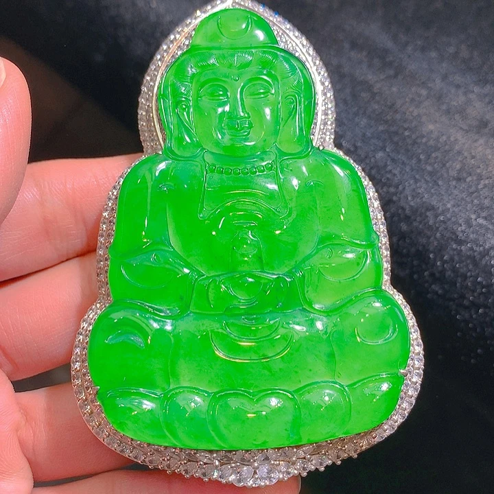 【闪购商品】翡翠颈饰18K金镶嵌翡翠