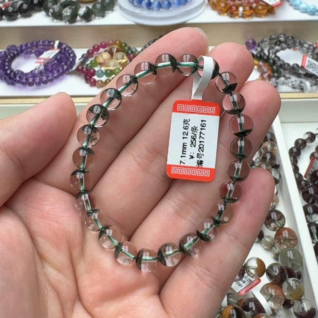 水晶手链未镶嵌绿幽灵聚宝盆
