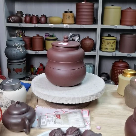 紫砂茶叶罐正品小葫芦素面8151