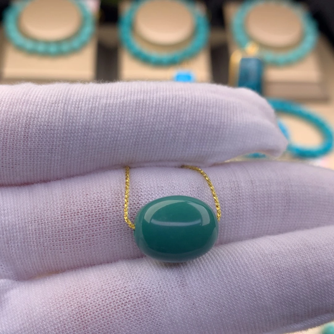 未镶嵌绿松石珠宝奇石11*14