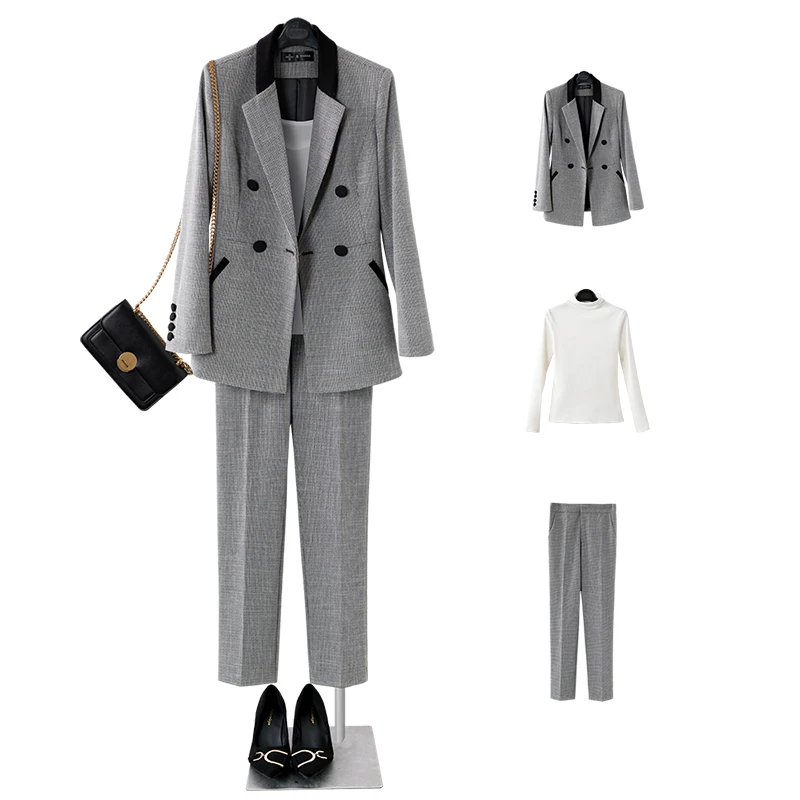 西装洋气女秋高级感职业装气质女神范工作服女士休闲西服外套冬季