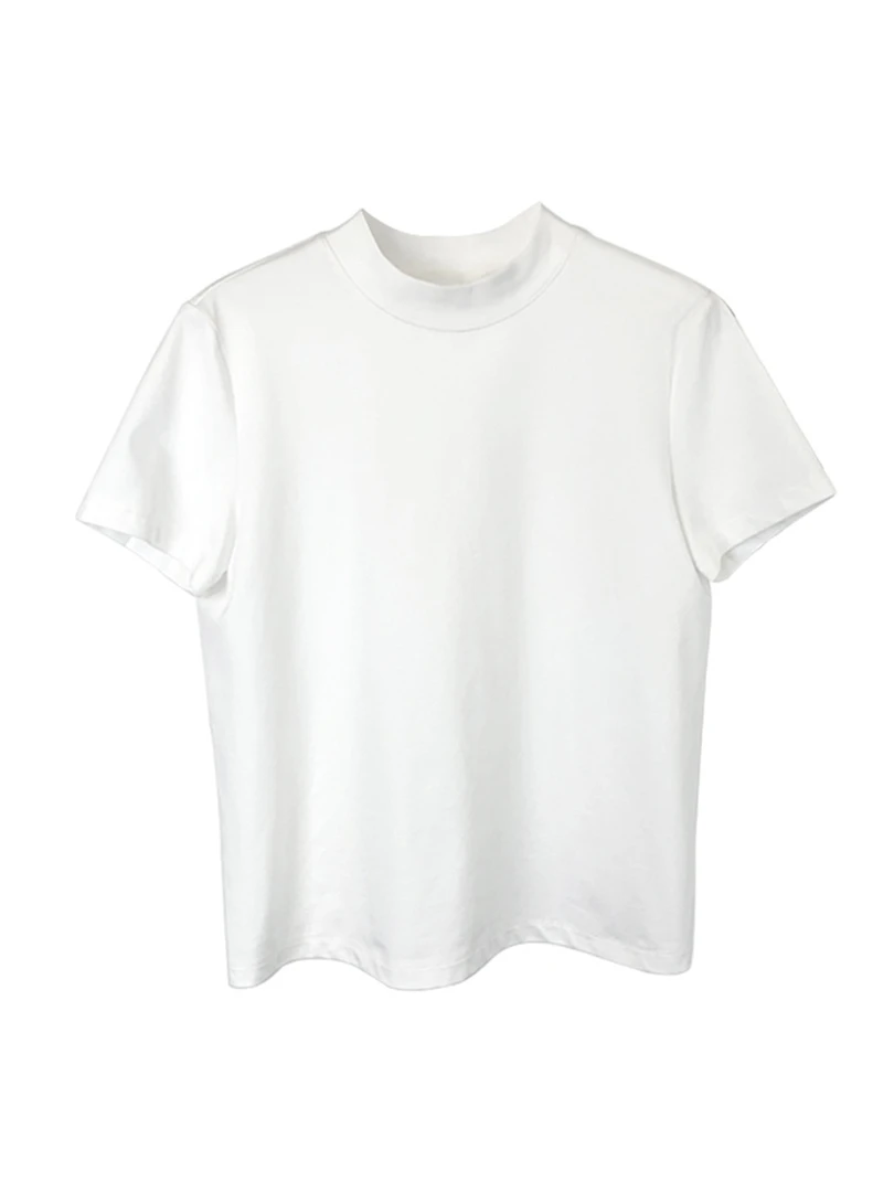 郑姐-纯T 夏季纯棉纯色女士百搭圆领T恤