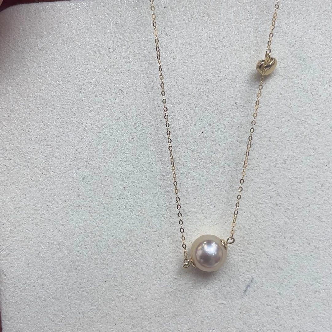 海水珍珠18K金镶嵌项链