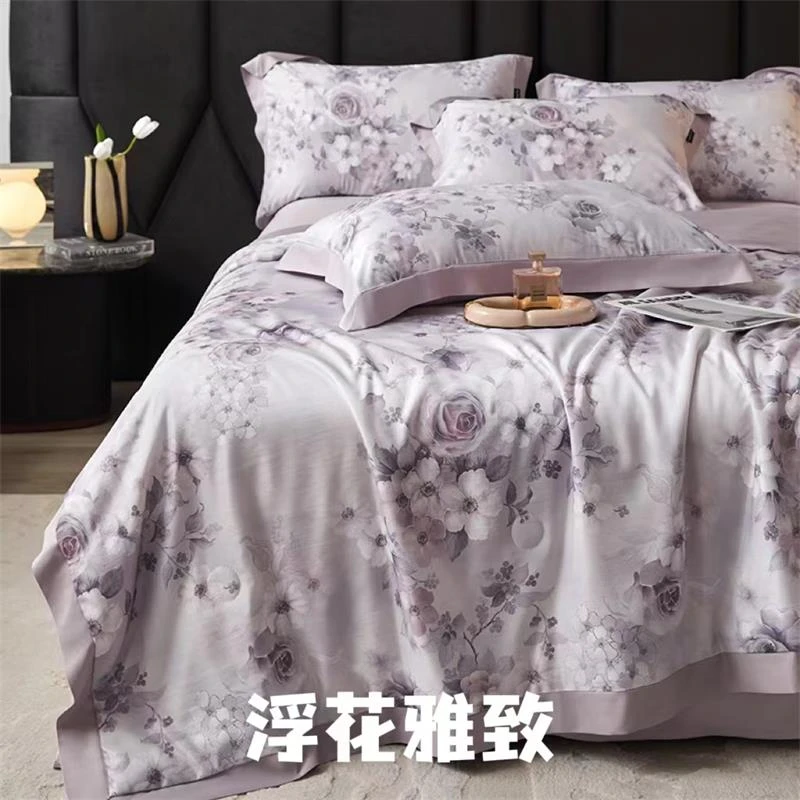 【晴美】兰精天丝数码印花四件套-浮华雅致