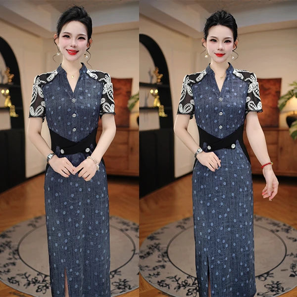 新【巴黎之夜】2025年夏季新款时尚连衣裙气质高贵轻奢高端不挑人