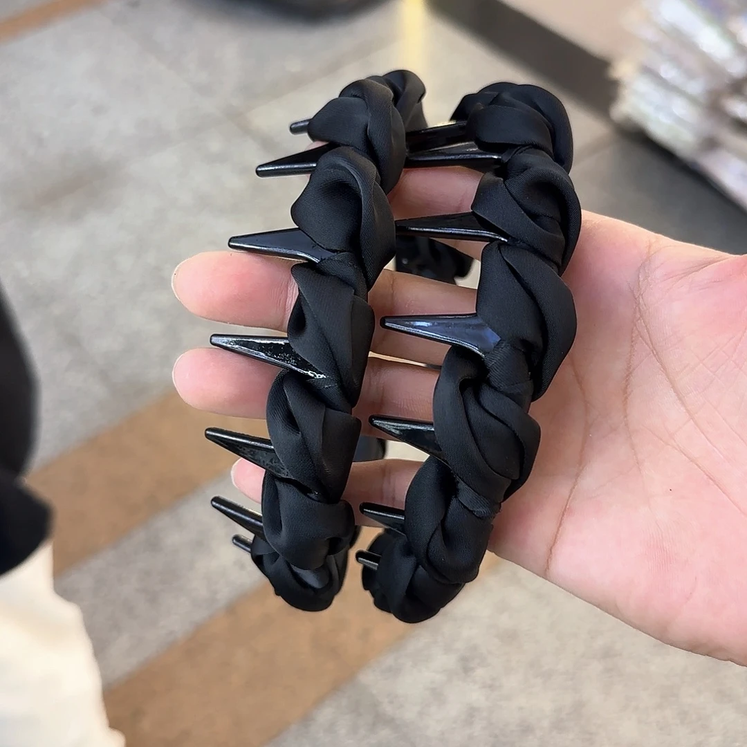 非金属布艺M19黑色素款发箍2个