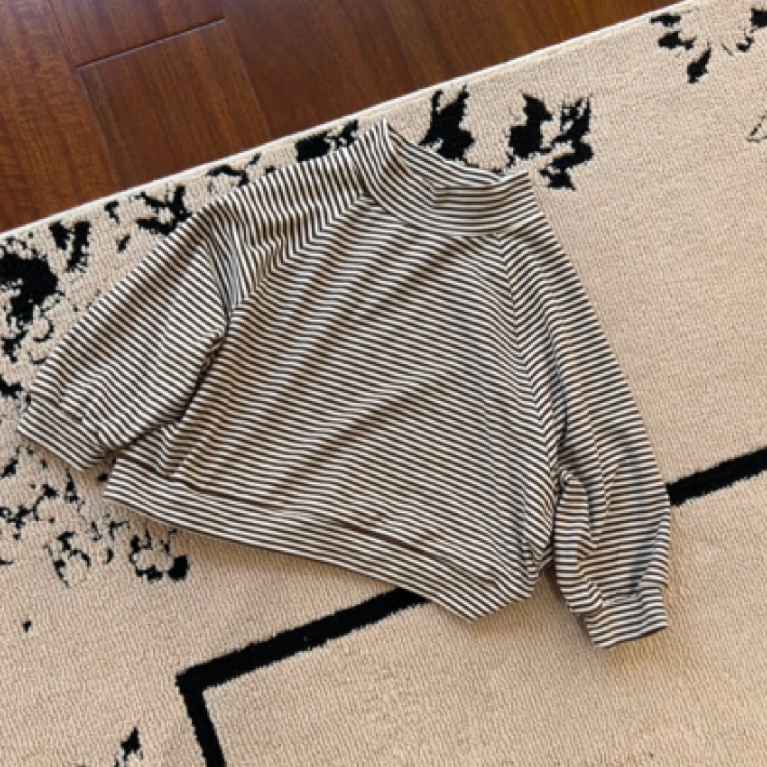 【编号P284】22672-13-儿童条纹打底衫 咖条纹-HZM