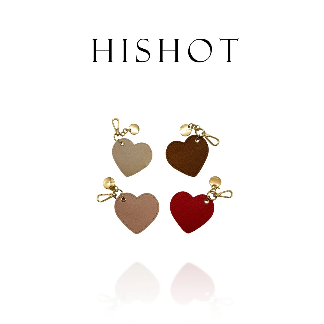 Hishot|【爱心皮饰】创意皮质爱心小众质感挂饰适用于苹果/三星安卓