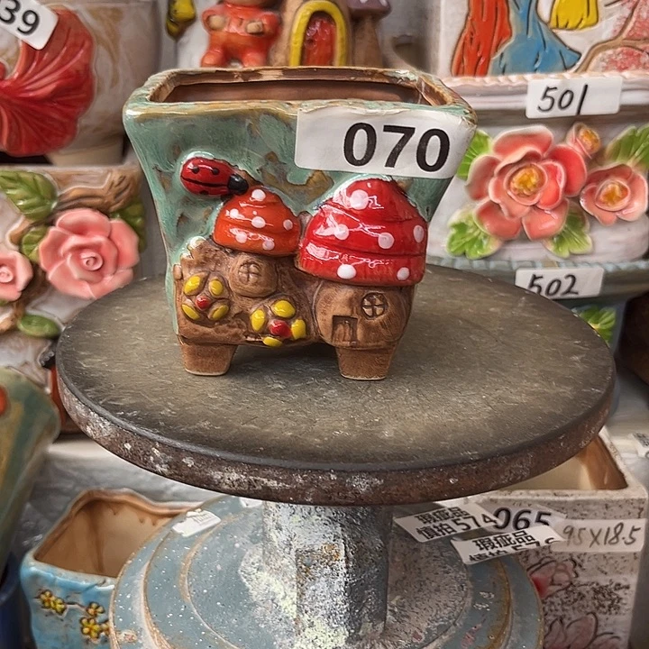 粗陶材质多肉花盆