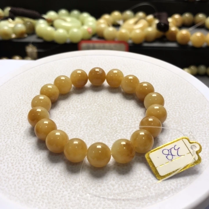 和田玉手串未镶嵌用****3卡10